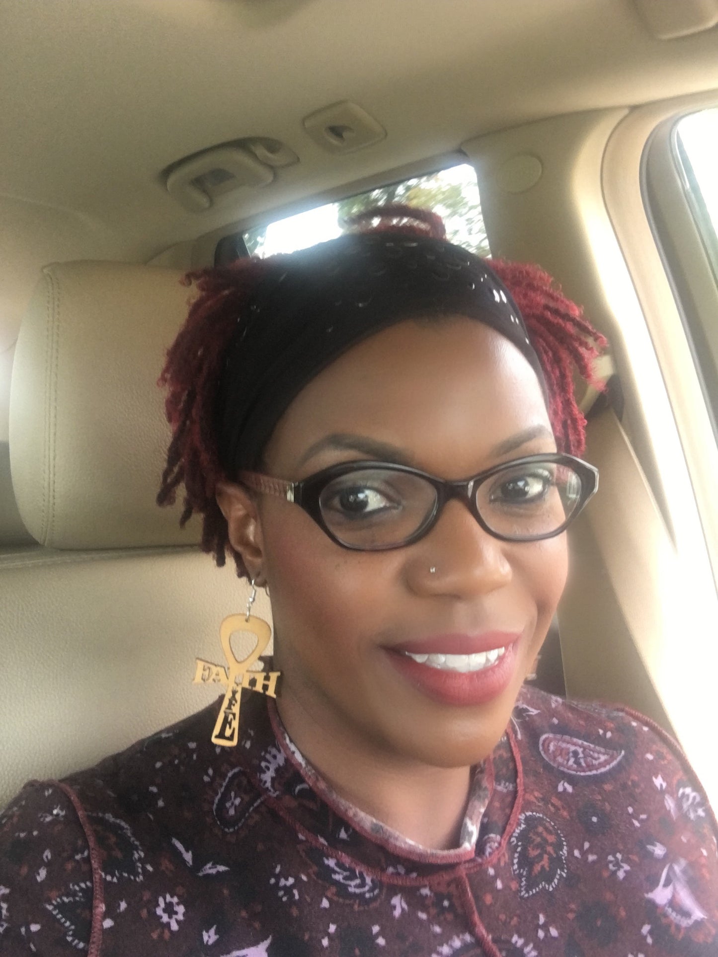 "Faith Life" Wood 2" Earrings