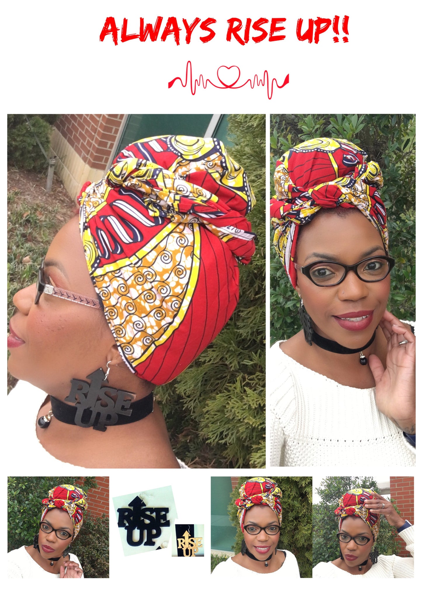 Rise Up Wood Earrings